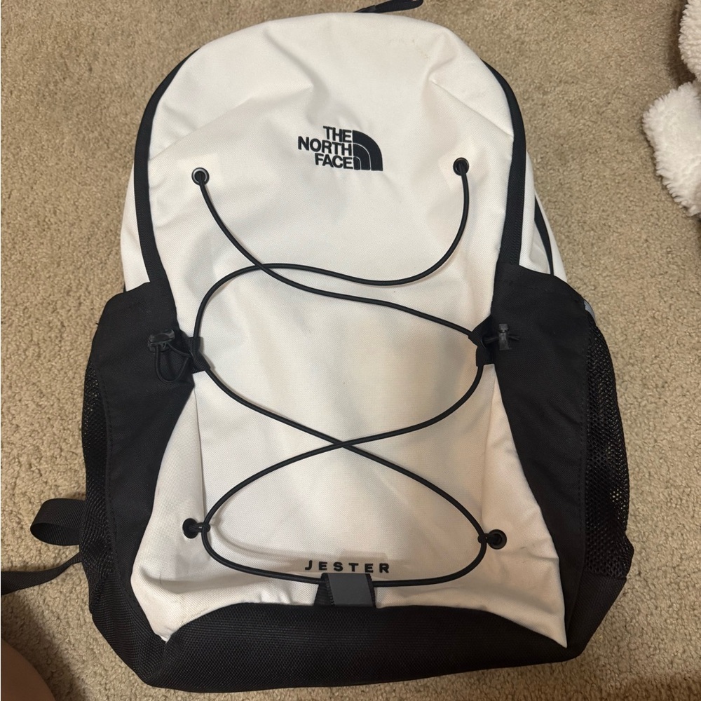 The North Face Jester Backpack in White and Black